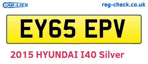 EY65EPV are the vehicle registration plates.
