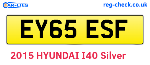 EY65ESF are the vehicle registration plates.