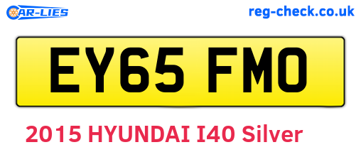 EY65FMO are the vehicle registration plates.