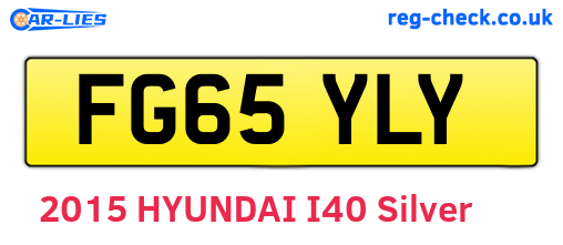 FG65YLY are the vehicle registration plates.