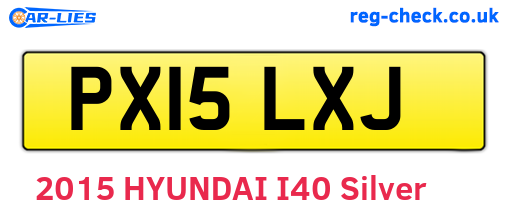 PX15LXJ are the vehicle registration plates.