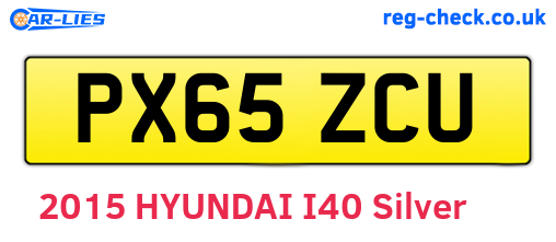 PX65ZCU are the vehicle registration plates.