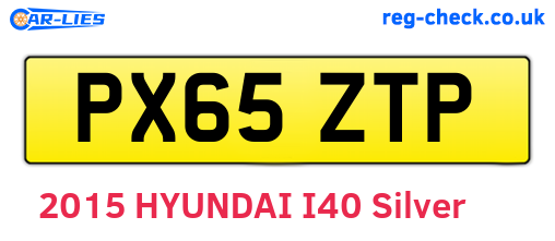 PX65ZTP are the vehicle registration plates.