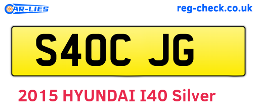 S40CJG are the vehicle registration plates.