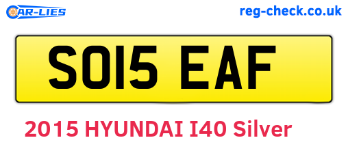 SO15EAF are the vehicle registration plates.