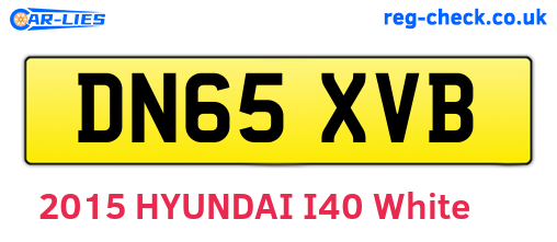 DN65XVB are the vehicle registration plates.