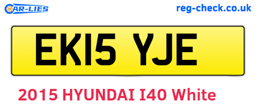 EK15YJE are the vehicle registration plates.