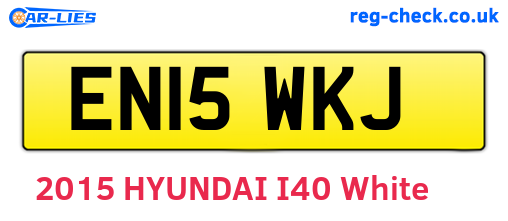 EN15WKJ are the vehicle registration plates.