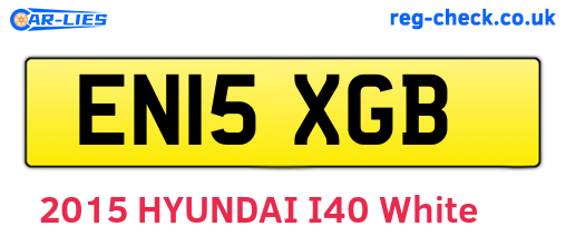 EN15XGB are the vehicle registration plates.