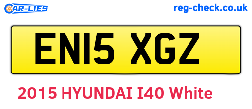 EN15XGZ are the vehicle registration plates.