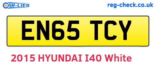 EN65TCY are the vehicle registration plates.