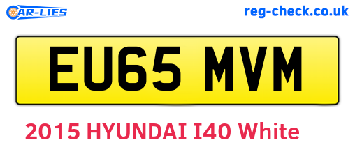 EU65MVM are the vehicle registration plates.