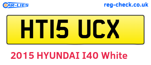 HT15UCX are the vehicle registration plates.