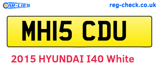 MH15CDU are the vehicle registration plates.