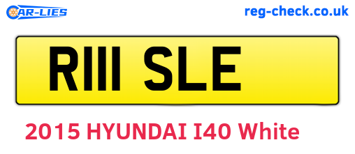 R111SLE are the vehicle registration plates.