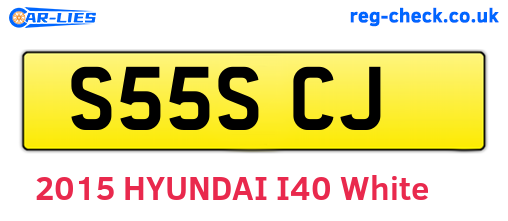 S55SCJ are the vehicle registration plates.
