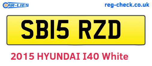 SB15RZD are the vehicle registration plates.