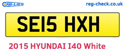 SE15HXH are the vehicle registration plates.