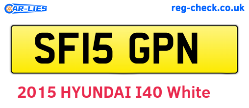 SF15GPN are the vehicle registration plates.