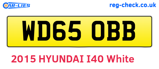 WD65OBB are the vehicle registration plates.