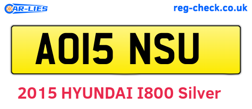 AO15NSU are the vehicle registration plates.