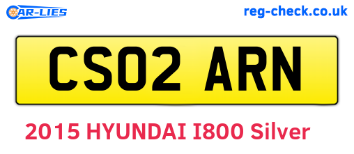 CS02ARN are the vehicle registration plates.