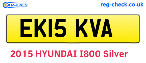 EK15KVA are the vehicle registration plates.