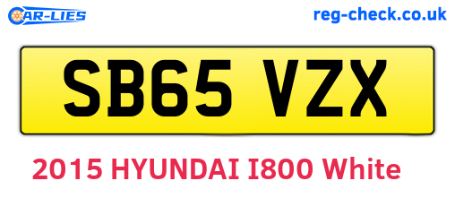 SB65VZX are the vehicle registration plates.