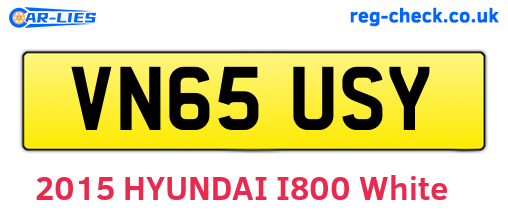 VN65USY are the vehicle registration plates.