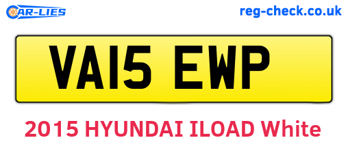 VA15EWP are the vehicle registration plates.