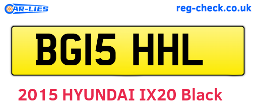 BG15HHL are the vehicle registration plates.