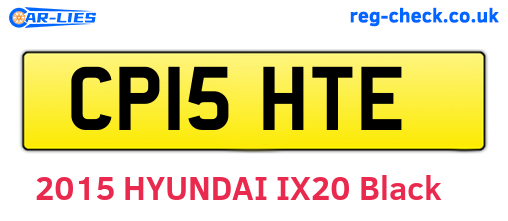 CP15HTE are the vehicle registration plates.