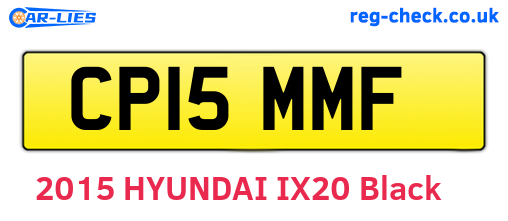 CP15MMF are the vehicle registration plates.