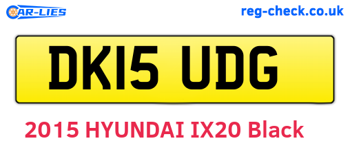 DK15UDG are the vehicle registration plates.