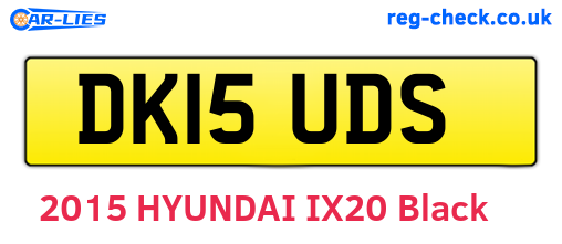 DK15UDS are the vehicle registration plates.