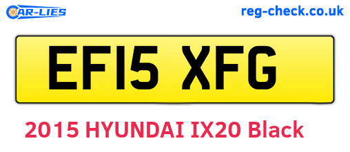 EF15XFG are the vehicle registration plates.