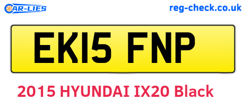 EK15FNP are the vehicle registration plates.