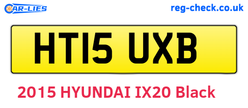 HT15UXB are the vehicle registration plates.