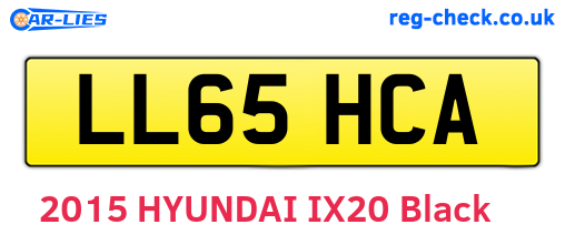 LL65HCA are the vehicle registration plates.