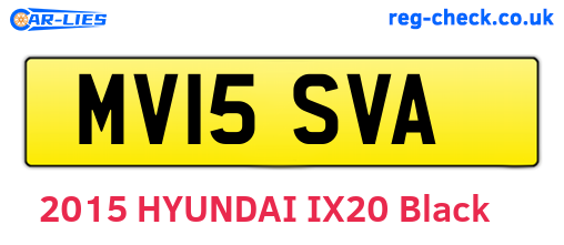 MV15SVA are the vehicle registration plates.