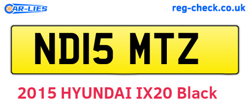 ND15MTZ are the vehicle registration plates.