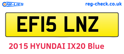 EF15LNZ are the vehicle registration plates.