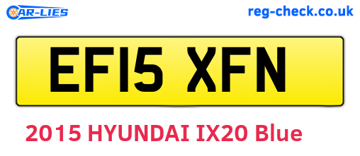 EF15XFN are the vehicle registration plates.