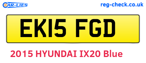 EK15FGD are the vehicle registration plates.