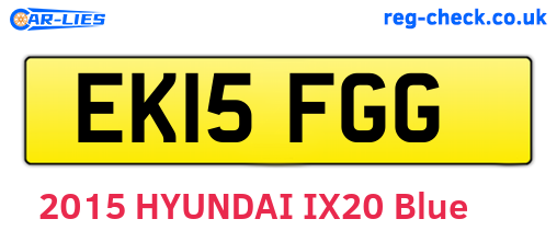 EK15FGG are the vehicle registration plates.