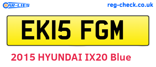 EK15FGM are the vehicle registration plates.