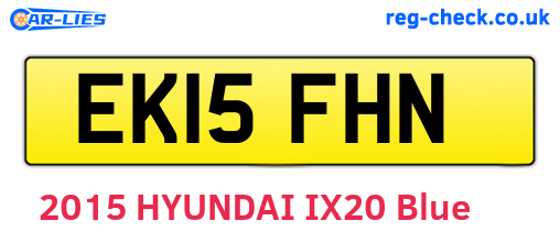 EK15FHN are the vehicle registration plates.