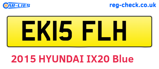 EK15FLH are the vehicle registration plates.