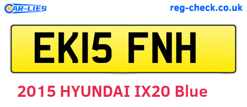 EK15FNH are the vehicle registration plates.