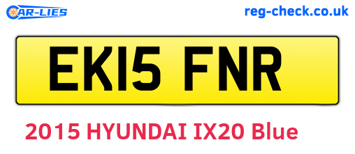 EK15FNR are the vehicle registration plates.